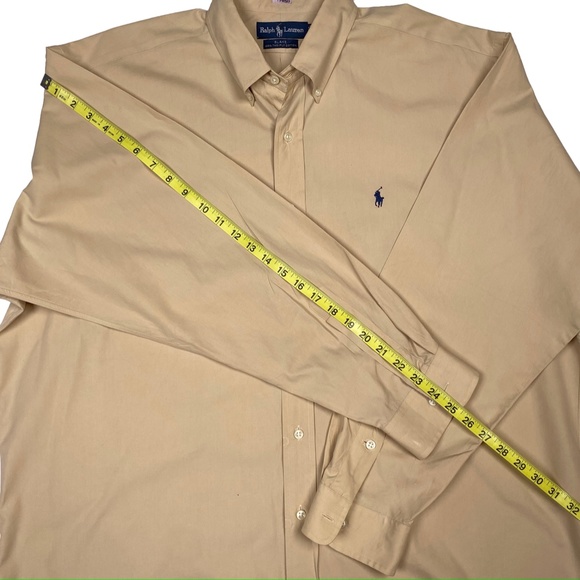 Gold * Polo Ralph Lauren BLAKE Fit Long Sleeve Button Down Shirt - Sz XL - Picture 2 of 6
